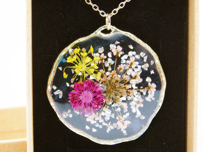 Collier de Fleur Ronde - Or Pâle